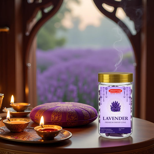 Premium Lavender Dhoop Cone | Soothe Your Senses with Amrutvayu