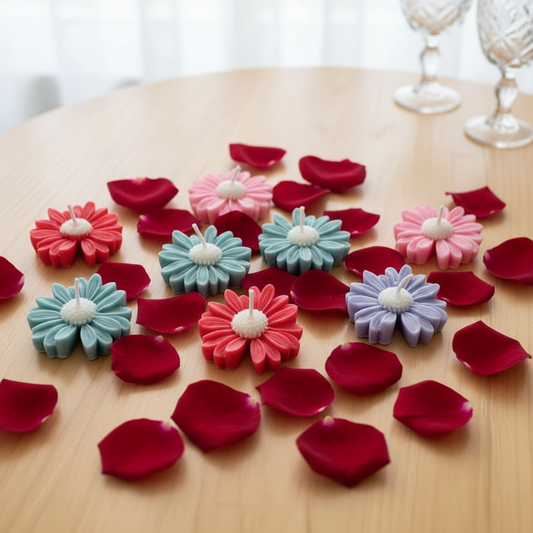 Daisy Floating Candle for Water Bowl | Soy Wax Scented Daisy Floating Candle Diwali Decoration