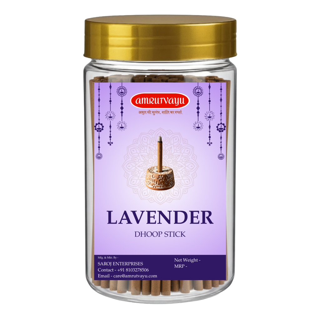Incense Lavender Dhoop Stick | Charcoal Free & Bamboo Less
