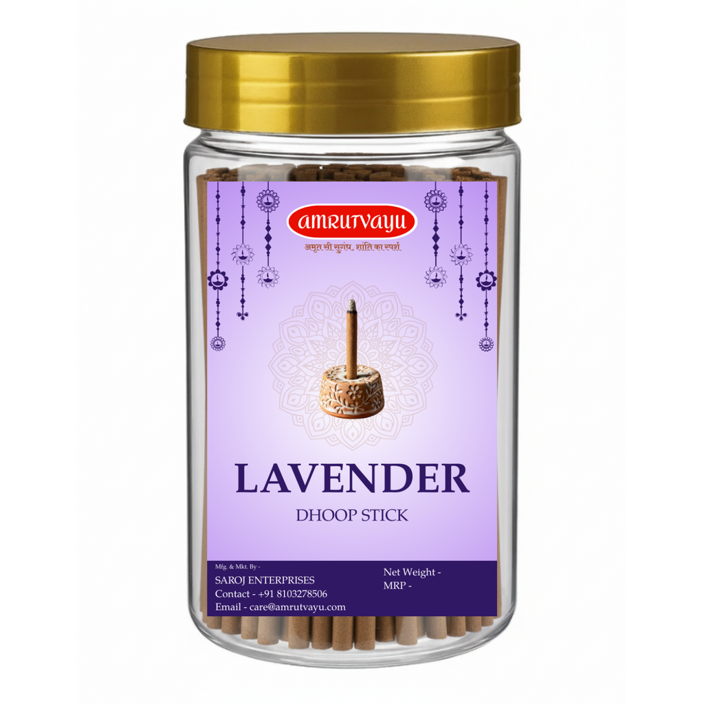 Incense Lavender Dhoop Stick | Charcoal Free & Bamboo Less