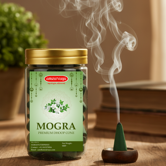 Premium Mogra Dhoop Cones for Peaceful Aromas | Pure, Natural & Sacred