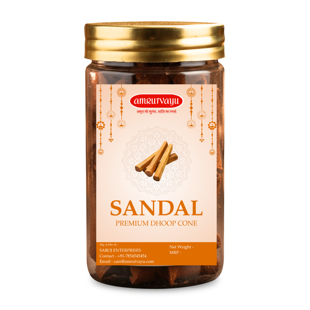 Premium Sandal Dhoop Cone | Calm Your Senses with Amrutvayu