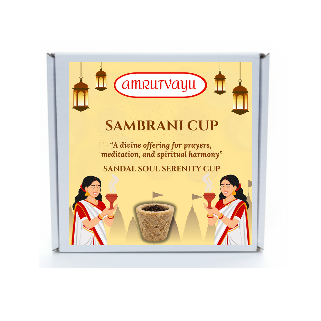 Sandal Fragrance Sambrani Havan Cups with Loban