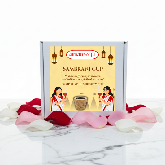 Sandal Fragrance Sambrani Havan Cups with Loban