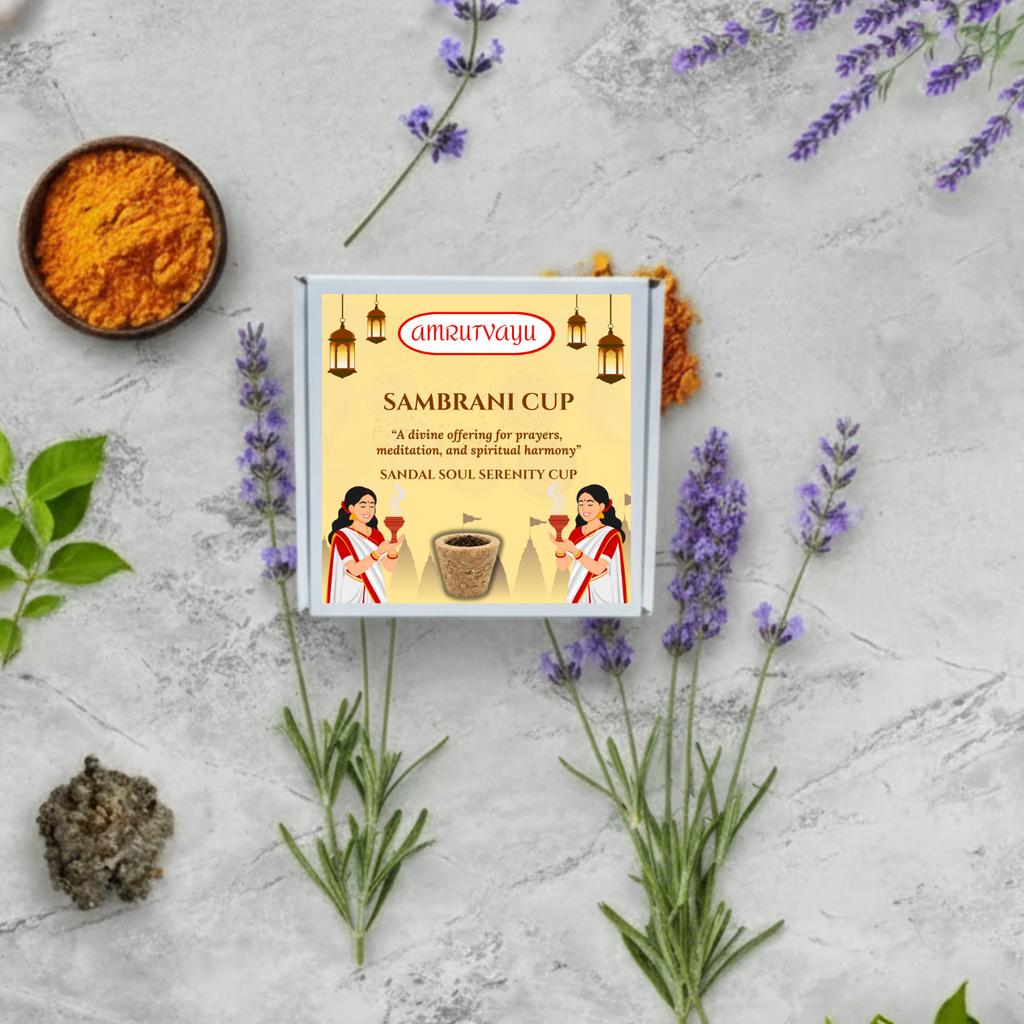 Sandal Fragrance Sambrani Havan Cups with Loban
