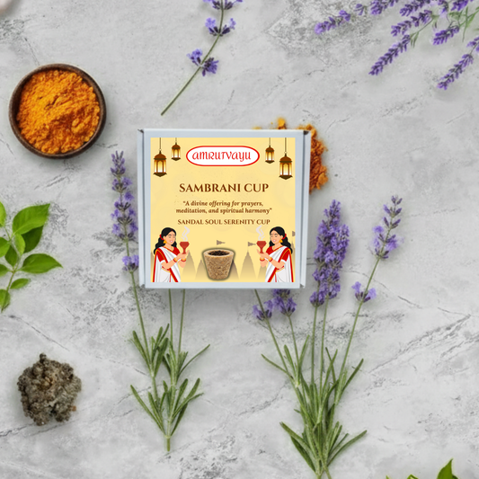Sandal Fragrance Sambrani Havan Cups with Loban
