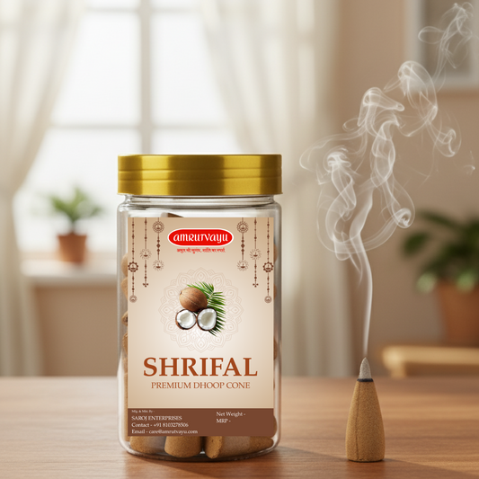 Shreefal Dhoop Cones for Peaceful Rituals | Pure, Natural & Divine – Amrutvayu