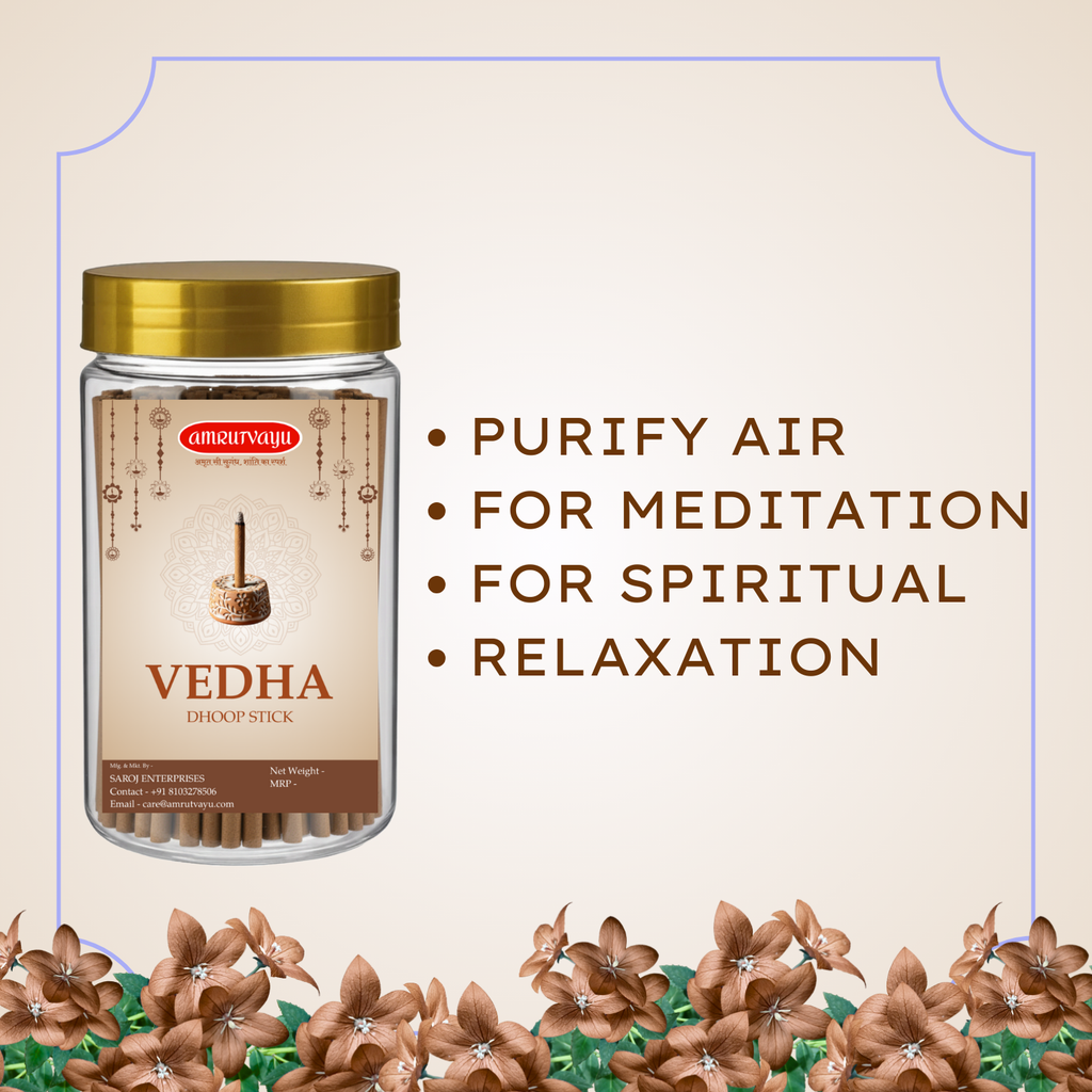Incense Vedha Dhoop Stick | Charcoal Free & Bamboo Less